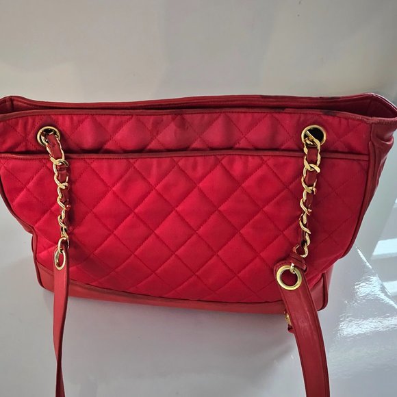 CHANEL Satin Lambskin Chain Shoulder Bag Quilted Ball Charm Gold Hardware - Picture 6 of 16